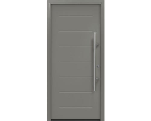 Haustür EcoStar ISOPRO Secur IPS 015 1100 x 2100 mm Rechts RAL 9007 graualuminium matt inkl. Beschlag-Set,Edelstahl Stangengriff,Sicherheitsprofilzylinder mit 5 Schlüsseln