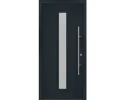 Haustür EcoStar ISOPRO Secur IPS 020S 1100 x 2100 mm Rechts RAL 7016 anthrazitgrau inkl. Beschlag-Set,Edelstahl Stangengriff,Sicherheitsprofilzylinder mit 5 Schlüsseln