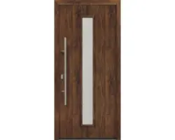 Haustür EcoStar ISOPRO IP 020 S 1100 x 2100 mm Links dark oak inkl. Beschlag-Set,Edelstahl Stangengriff,Sicherheitsprofilzylinder mit 5 Schlüsseln