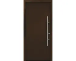 Haustür EcoStar ISOPRO Secur IPS 010 1100 x 2100 mm Rechts RAL 8028 terrabraun inkl. Beschlag-Set,Edelstahl Stangengriff,Sicherheitsprofilzylinder mit 5 Schlüsseln