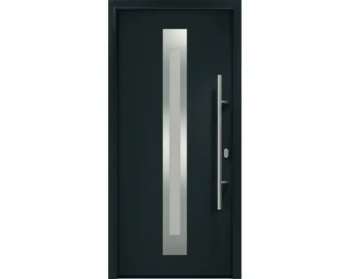 Haustür EcoStar ISOPRO IP 770S 1100 x 2100 mm Rechts RAL 7016 anthrazitgrau inkl. Beschlag-Set,Edelstahl Stangengriff,Sicherheitsprofilzylinder mit 5 Schlüsseln