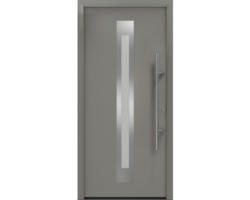 Haustür EcoStar ISOPRO Secur IPS 770S 1100 x 2100 mm Rechts RAL 9007 graualuminium matt inkl. Beschlag-Set,Edelstahl Stangengriff,Sicherheitsprofilzylinder mit 5 Schlüsseln