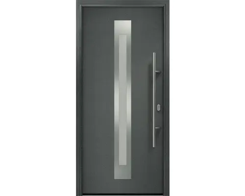 Haustür EcoStar ISOPRO IP 770S 1100 x 2100 mm Rechts CH703 anthrazit metallic inkl. Beschlag-Set,Edelstahl Stangengriff,Sicherheitsprofilzylinder mit 5 Schlüsseln