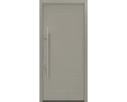 Haustür EcoStar ISOPRO IP 015 1100 x 2100 mm Links RAL 9007 graualuminium matt inkl. Beschlag-Set,Edelstahl Stangengriff,Sicherheitsprofilzylinder mit 5 Schlüsseln