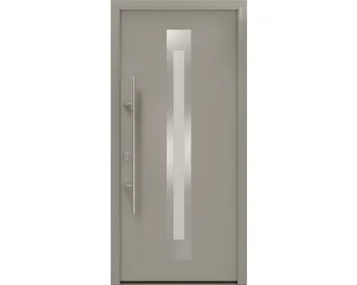 Haustür EcoStar ISOPRO IP 770S 1100 x 2100 mm Links RAL 9007 graualuminium matt inkl. Beschlag-Set,Edelstahl Stangengriff,Sicherheitsprofilzylinder mit 5 Schlüsseln