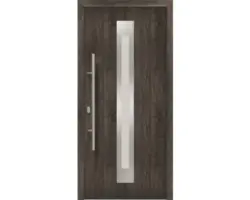 Haustür EcoStar ISOPRO IP 770S 1100 x 2100 mm Links night oak inkl. Beschlag-Set,Edelstahl Stangengriff,Sicherheitsprofilzylinder mit 5 Schlüsseln