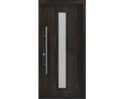 Haustür EcoStar ISOPRO Secur IPS 020S 110 x 2100 mm Links night oak inkl. Beschlag-Set,Edelstahl Stangengriff,Sicherheitsprofilzylinder mit 5 Schlüsseln