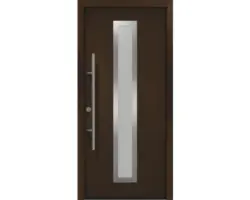 Haustür EcoStar ISOPRO Secur IPS 700S 1100 x 2100 mm Links RAL 8028 terrabraun inkl. Beschlag-Set,Edelstahl Stangengriff,Sicherheitsprofilzylinder mit 5 Schlüsseln