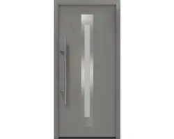 Haustür EcoStar ISOPRO Secur IPS 770S 1100 x 2100 mm Links RAL 9007 graualuminium matt inkl. Beschlag-Set,Edelstahl Stangengriff,Sicherheitsprofilzylinder mit 5 Schlüsseln