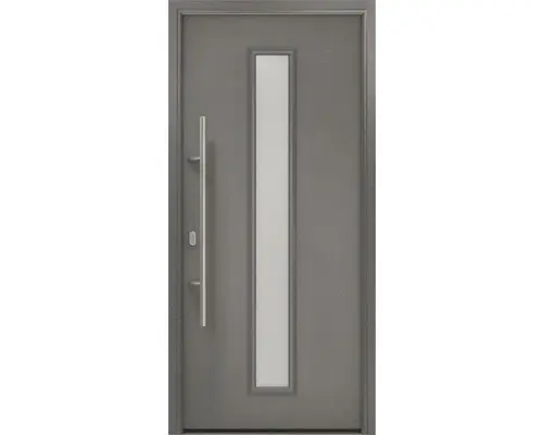 Haustür EcoStar ISOPRO IP 020 S 1100 x 2100 mm Links CH703 anthrazit metallic inkl. Beschlag-Set,Edelstahl Stangengriff,Sicherheitsprofilzylinder mit 5 Schlüsseln