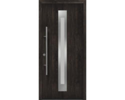 Haustür EcoStar ISOPRO Secur IPS 770S 1100 x 2100 mm Links night oak inkl. Beschlag-Set,Edelstahl Stangengriff,Sicherheitsprofilzylinder mit 5 Schlüsseln