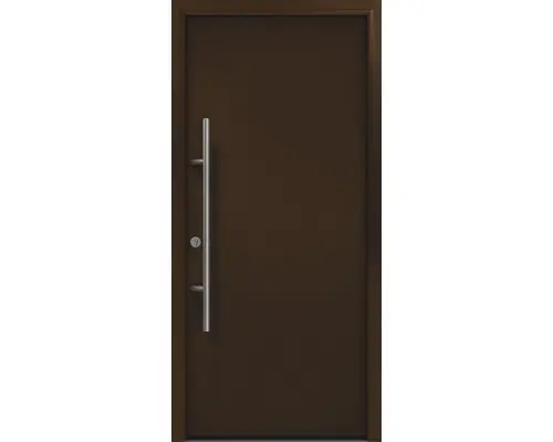 Haustür EcoStar ISOPRO Secur IPS 010 1100 x 2100 mm Links RAL 8028 terrabraun inkl. Beschlag-Set,Edelstahl Stangengriff,Sicherheitsprofilzylinder mit 5 Schlüsseln