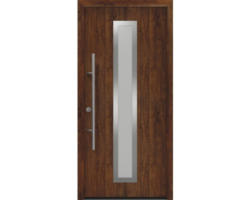 Haustür EcoStar ISOPRO Secur IPS 700S 1100 x 2100 mm Links dark oak inkl. Beschlag-Set,Edelstahl Stangengriff,Sicherheitsprofilzylinder mit 5 Schlüsseln