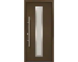 Haustür EcoStar ISOPRO IP 700S 1100 x 2100 mm Links RAL 8028 terrabraun inkl. Beschlag-Set,Edelstahl Stangengriff,Sicherheitsprofilzylinder mit 5 Schlüsseln