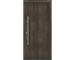 Haustür EcoStar ISOPRO IP 010 1100 x 2100 mm Links night oak inkl. Beschlag-Set,Edelstahl Stangengriff,Sicherheitsprofilzylinder mit 5 Schlüsseln