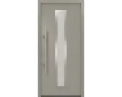 Haustür EcoStar ISOPRO IP 700S 1100 x 2100 mm Links RAL 9007 graualuminium matt inkl. Beschlag-Set,Edelstahl Stangengriff,Sicherheitsprofilzylinder mit 5 Schlüsseln