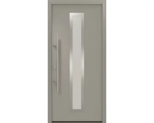 Haustür EcoStar ISOPRO IP 700S 1100 x 2100 mm Links RAL 9007 graualuminium matt inkl. Beschlag-Set,Edelstahl Stangengriff,Sicherheitsprofilzylinder mit 5 Schlüsseln