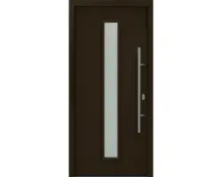 Haustür EcoStar ISOPRO IP 020 S 1100 x 2100 mm Rechts RAL 8028 terrabraun inkl. Beschlag-Set,Edelstahl Stangengriff,Sicherheitsprofilzylinder mit 5 Schlüsseln