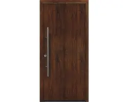 Haustür EcoStar ISOPRO Secur IPS 010 1100 x 2100 mm Links dark oak inkl. Beschlag-Set,Edelstahl Stangengriff,Sicherheitsprofilzylinder mit 5 Schlüsseln