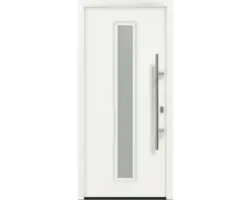 Haustür EcoStar ISOPRO IP 020 S 1100 x 2100 mm Rechts RAL 9016 verkehrsweiß inkl. Beschlag-Set,Edelstahl Stangengriff,Sicherheitsprofilzylinder mit 5 Schlüsseln