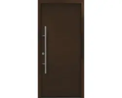 Haustür EcoStar ISOPRO Secur IPS 015 1100 x 2100 mm Links RAL 8028 terrabraun inkl. Beschlag-Set,Edelstahl Stangengriff,Sicherheitsprofilzylinder mit 5 Schlüsseln