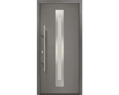 Haustür EcoStar ISOPRO IP 770S 1100 x 2100 mm Links CH703 anthrazit metallic inkl. Beschlag-Set,Edelstahl Stangengriff,Sicherheitsprofilzylinder mit 5 Schlüsseln