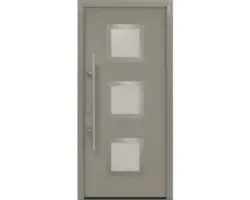 Haustür EcoStar ISOPRO IP 810S 1100 x 2100 mm Links RAL 9007 graualuminium matt inkl. Beschlag-Set,Edelstahl Stangengriff,Sicherheitsprofilzylinder mit 5 Schlüsseln