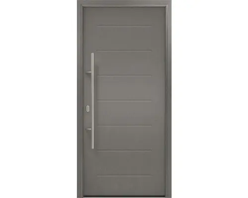 Haustür EcoStar ISOPRO IP 015 1100 x 2100 mm Links CH703 anthrazit metallic inkl. Beschlag-Set,Edelstahl Stangengriff,Sicherheitsprofilzylinder mit 5 Schlüsseln