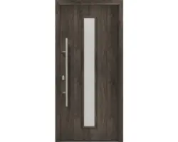 Haustür EcoStar ISOPRO IP 020 S 1100 x 2100 mm Links night oak inkl. Beschlag-Set,Edelstahl Stangengriff,Sicherheitsprofilzylinder mit 5 Schlüsseln