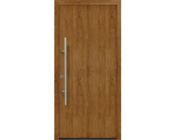 Haustür EcoStar ISOPRO Secur IPS 010 1100 x 2100 mm Links golden oak inkl. Beschlag-Set,Edelstahl Stangengriff,Sicherheitsprofilzylinder mit 5 Schlüsseln