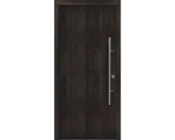 Haustür EcoStar ISOPRO Secur IPS 010 1100 x 2100 mm Rechts night oak inkl. Beschlag-Set,Edelstahl Stangengriff,Sicherheitsprofilzylinder mit 5 Schlüsseln