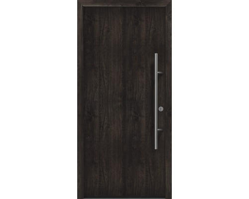 Haustür EcoStar ISOPRO Secur IPS 010 1100 x 2100 mm Rechts night oak inkl. Beschlag-Set,Edelstahl Stangengriff,Sicherheitsprofilzylinder mit 5 Schlüsseln