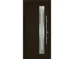 Haustür EcoStar ISOPRO IP 780S 1100 x 2100 mm Rechts RAL 8028 terrabraun inkl. Beschlag-Set,Edelstahl Stangengriff,Sicherheitsprofilzylinder mit 5 Schlüsseln