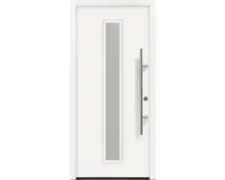 Haustür EcoStar ISOPRO Secur IPS 020S 1100 x 2100 mm Rechts RAL 9016 verkehrsweiß inkl. Beschlag-Set,Edelstahl Stangengriff,Sicherheitsprofilzylinder mit 5 Schlüsseln