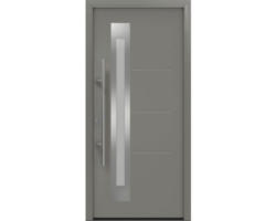 Haustür EcoStar ISOPRO Secur IPS 780S 1100 x 2100 mm Links RAL 9007 graualuminium matt inkl. Beschlag-Set,Edelstahl Stangengriff,Sicherheitsprofilzylinder mit 5 Schlüsseln