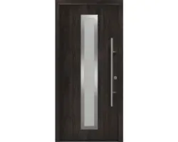 Haustür EcoStar ISOPRO Secur IPS 700S 1100 x 2100 mm Rechts night oak inkl. Beschlag-Set,Edelstahl Stangengriff,Sicherheitsprofilzylinder mit 5 Schlüsseln