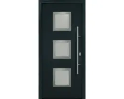 Haustür EcoStar ISOPRO IP 810S 1100 x 2100 mm Rechts RAL 7016 anthrazitgrau inkl. Beschlag-Set,Edelstahl Stangengriff,Sicherheitsprofilzylinder mit 5 Schlüsseln