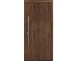Haustür EcoStar ISOPRO IP 015 1100 x 2100 mm Links dark oak inkl. Beschlag-Set,Edelstahl Stangengriff,Sicherheitsprofilzylinder mit 5 Schlüsseln