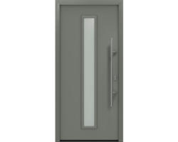 Haustür EcoStar ISOPRO IP 020 S 1100 x 2100 mm Rechts RAL 9007 graualuminium matt inkl. Beschlag-Set,Edelstahl Stangengriff,Sicherheitsprofilzylinder mit 5 Schlüsseln