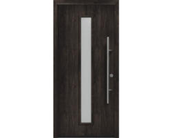 Haustür EcoStar ISOPRO Secur IPS 020S 1100 x 2100 mm Rechts night oak inkl. Beschlag-Set,Edelstahl Stangengriff,Sicherheitsprofilzylinder mit 5 Schlüsseln