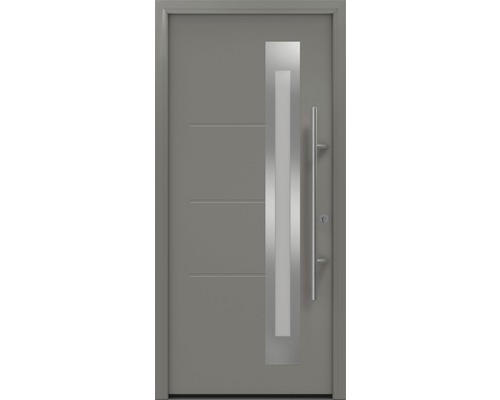 Haustür EcoStar ISOPRO Secur IPS 780S 1100 x 2100 mm Rechts RAL 9007 graualuminium matt inkl. Beschlag-Set,Edelstahl Stangengriff,Sicherheitsprofilzylinder mit 5 Schlüsseln