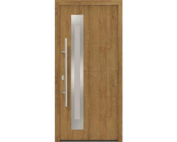 Haustür EcoStar ISOPRO IP 780S 1100 x 2100 mm Links golden oak inkl. Beschlag-Set,Edelstahl Stangengriff,Sicherheitsprofilzylinder mit 5 Schlüsseln