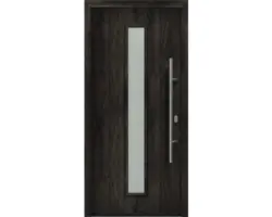Haustür EcoStar ISOPRO IP 020 S 1100 x 2100 mm Rechts night oak inkl. Beschlag-Set,Edelstahl Stangengriff,Sicherheitsprofilzylinder mit 5 Schlüsseln