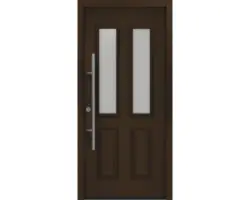 Haustür EcoStar ISOPRO Secur IPS 410S 1100 x 2100 mm Links RAL 8028 terrabraun inkl. Beschlag-Set,Edelstahl Stangengriff,Sicherheitsprofilzylinder mit 5 Schlüsseln