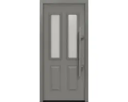 Haustür EcoStar ISOPRO Secur IPS 410S 1100 x 2100 mm Rechts RAL 9007 graualuminium matt inkl. Beschlag-Set,Edelstahl Stangengriff,Sicherheitsprofilzylinder mit 5 Schlüsseln