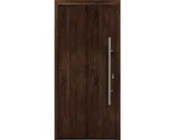 Haustür EcoStar ISOPRO IP 010 1100 x 2100 mm Rechts dark oak inkl. Beschlag-Set,Edelstahl Stangengriff,Sicherheitsprofilzylinder mit 5 Schlüsseln