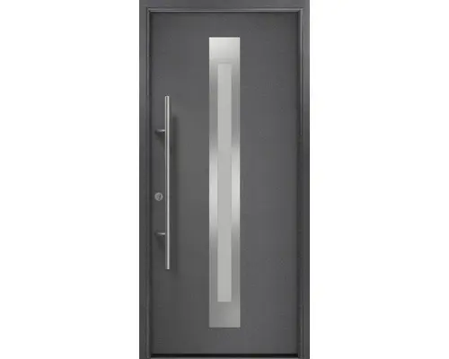 Haustür EcoStar ISOPRO Secur IPS 770S 1100 x 2100 mm Links CH703 anthrazit metallic inkl. Beschlag-Set,Edelstahl Stangengriff,Sicherheitsprofilzylinder mit 5 Schlüsseln