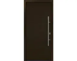 Haustür EcoStar ISOPRO IP 015 1100 x 2100 mm Rechts RAL 8028 terrabraun inkl. Beschlag-Set,Edelstahl Stangengriff,Sicherheitsprofilzylinder mit 5 Schlüsseln