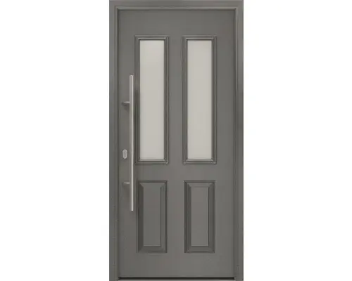 Haustür EcoStar ISOPRO IP 410 S 1100 x 2100 mm Links CH703 anthrazit metallic inkl. Beschlag-Set,Edelstahl Stangengriff,Sicherheitsprofilzylinder mit 5 Schlüsseln