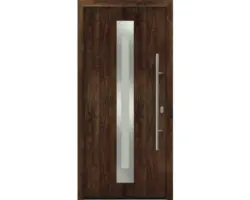 Haustür EcoStar ISOPRO IP 770S 1100 x 2100 mm Rechts dark oak inkl. Beschlag-Set,Edelstahl Stangengriff,Sicherheitsprofilzylinder mit 5 Schlüsseln